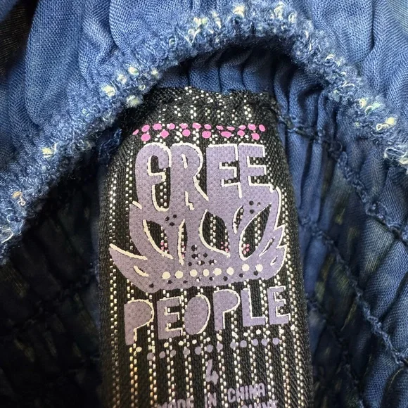 Free People Dazzling Ditsy Floral Tulle Dress with Yellow and Navy Floral Design - Picture 3 of 3